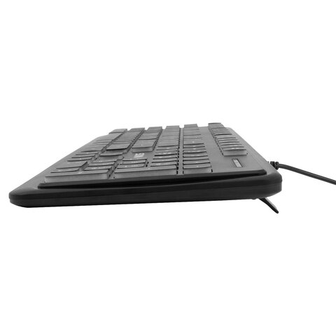 Клавиатура проводная USB, 104 плоские клавиши, LED-подсветка, SONNEN K308, черная, 513947