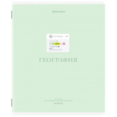 Тетрадь предметная CREATIVE 48 л., обложка картон, ГЕОГРАФИЯ, клетка, подсказ, BRAUBERG, 405113