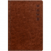Телефонная книга А5, 80л., кожзам, BG "Небраска. Коричневый", с вырубкой