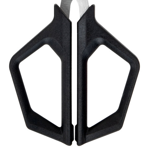 Ножницы BRAUBERG "Super black" 170 мм, черные, 3-сторонняя заточка, ручки из ABS-пластика, 238854