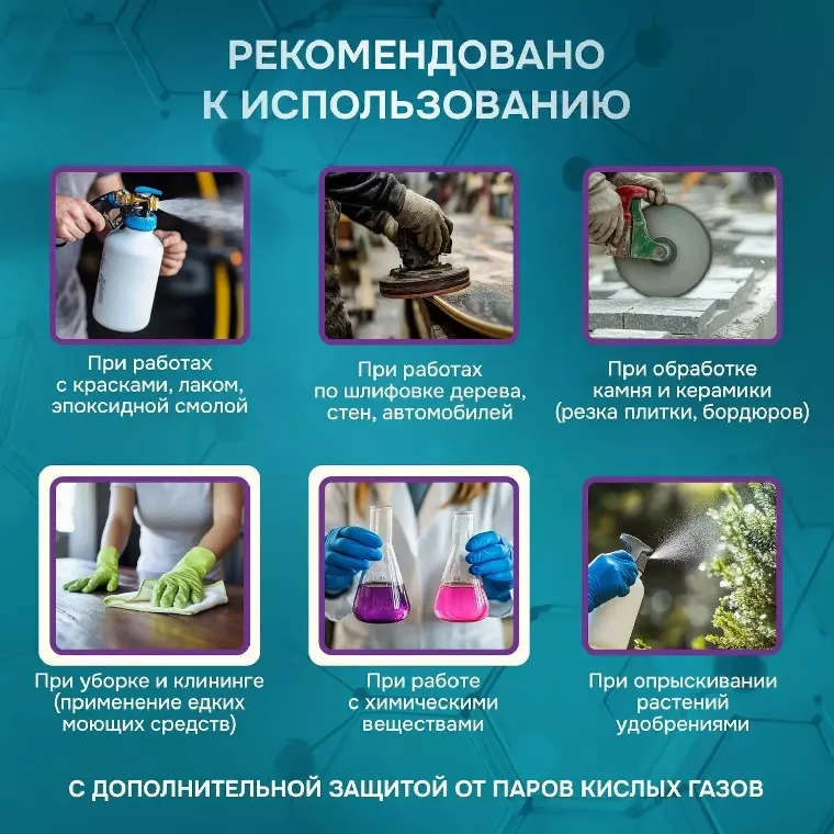 Полумаска фильтрующая PHSV 2021AG с кл FFP2 до 12ПДК