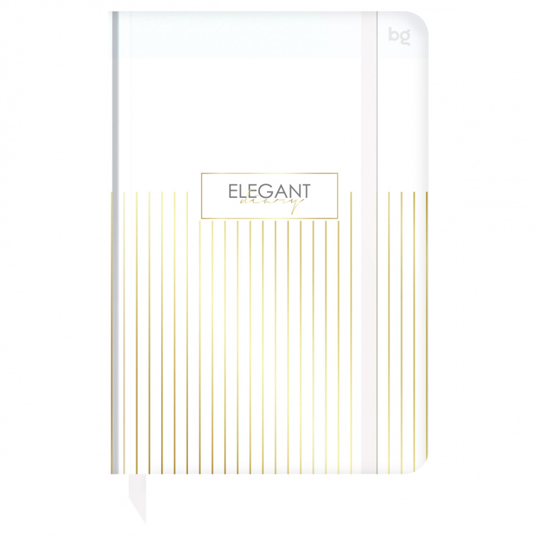 Ежедневник недатированный А5, 136л., 7БЦ BG "Minimal. White", глянцевая ламинация, отд. фольгой