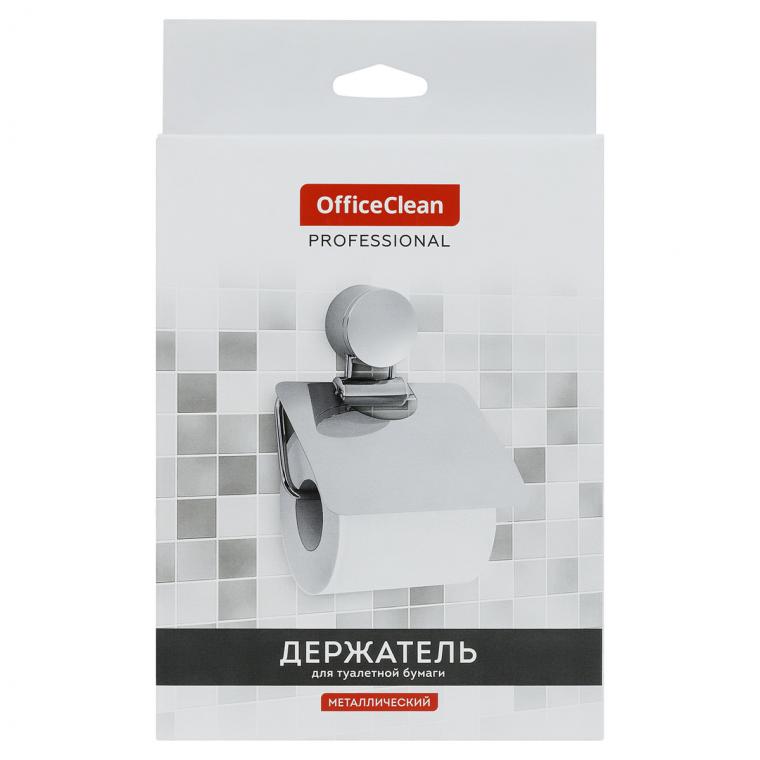 Держатель для туалетной бумаги в рулонах OfficeClean нержавеющая сталь, хром