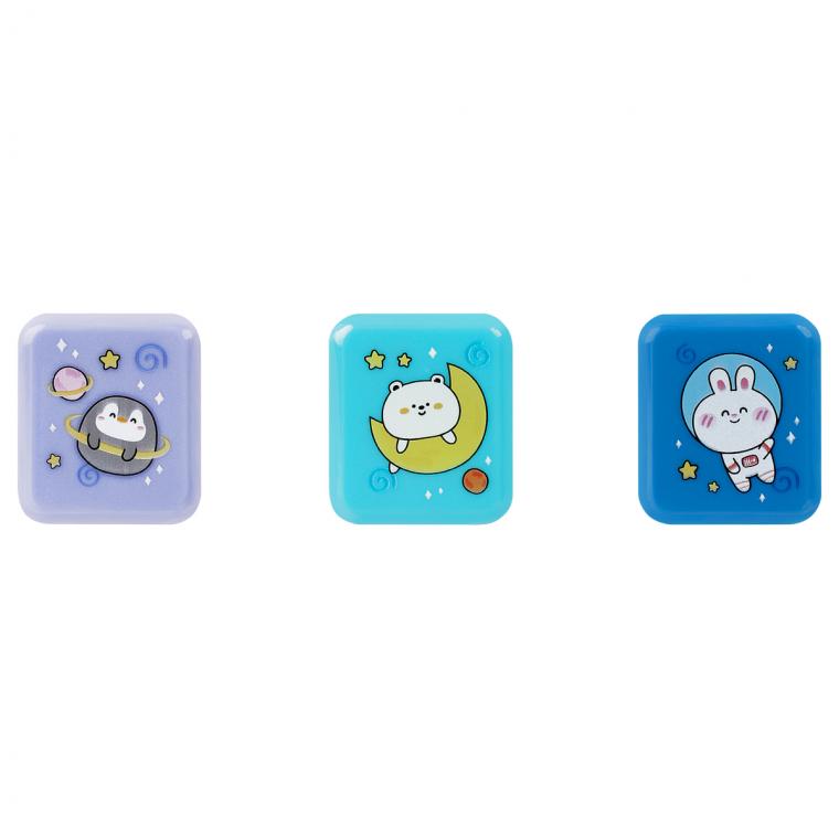 Точилка пластиковая MESHU "Bubble friends", 1 отверстие, ассорти