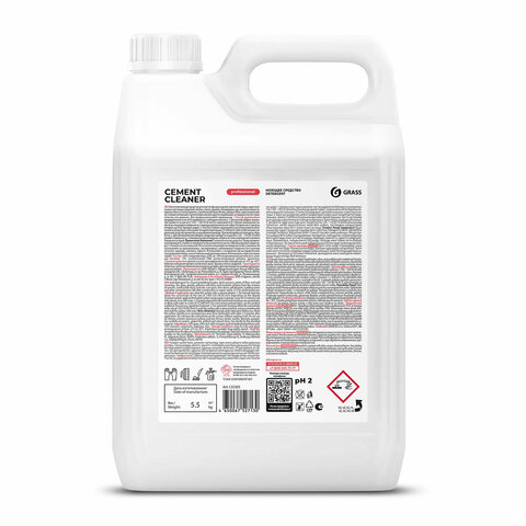 Средство для уборки после строительства 5,5 кг, GRASS CEMENT CLEANER, кислотное, концентрат, 125305