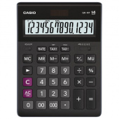 Калькулятор настольный ПОЛНОРАЗМЕРНЫЙ Casio GR-14T-W-EP 14-разрядный черный