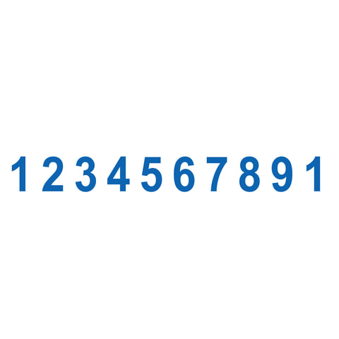 Нумератор металлический, 10 разрядов, оттиск 47х5 мм, синий, TRODAT 55510, подушка, 173113