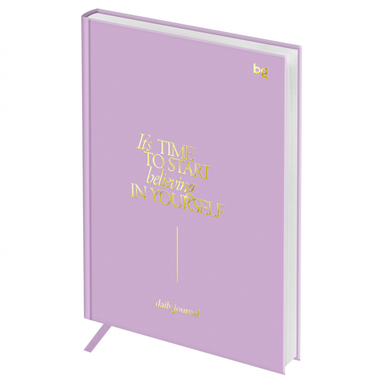 Ежедневник недатированный А5, 136л., 7БЦ, BG "Mindset. Freesia", сиреневый, отд. фольгой