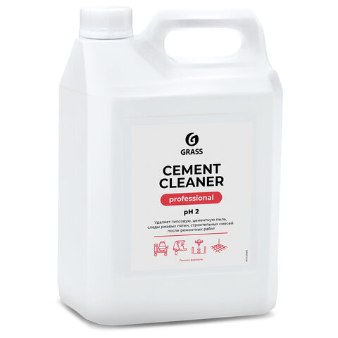 Средство для уборки после строительства 5,5 кг, GRASS CEMENT CLEANER, кислотное, концентрат, 125305